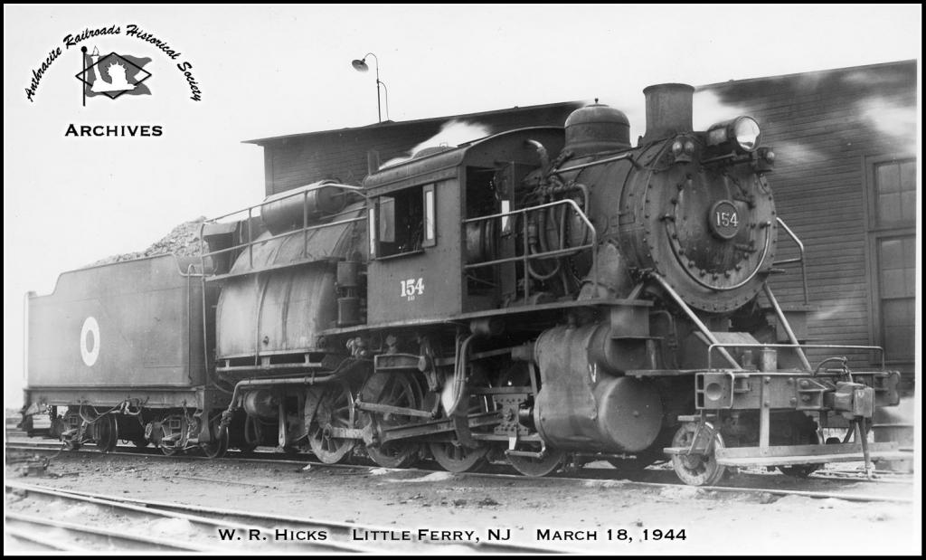 Lehigh and New England BLW E-13 154 at Little Ferry, NJ - ARHS Digital Archive