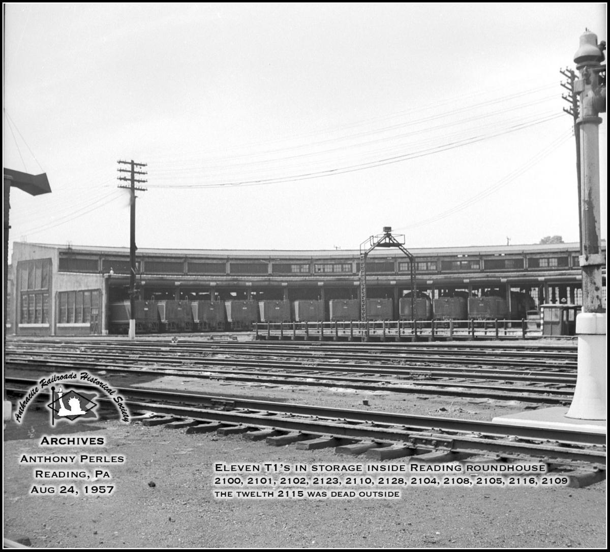 Reading RDG 4-8-4 T-1 2100 at Reading, PA - ARHS Digital Archive