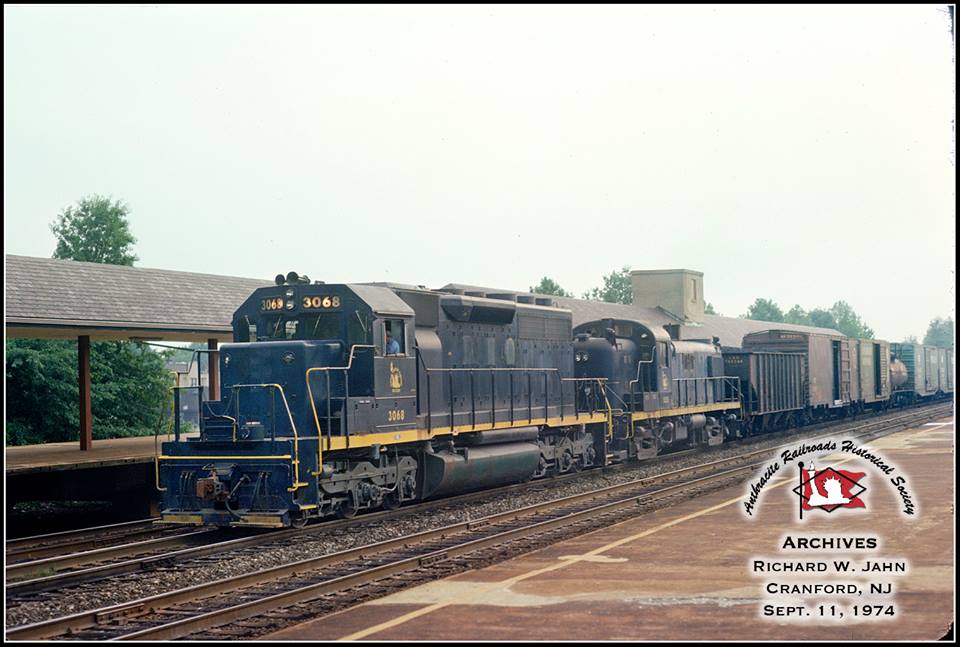Central Railroad of New Jersey EMD SD40 3068 at Cranford, NJ - ARHS Digital Archive