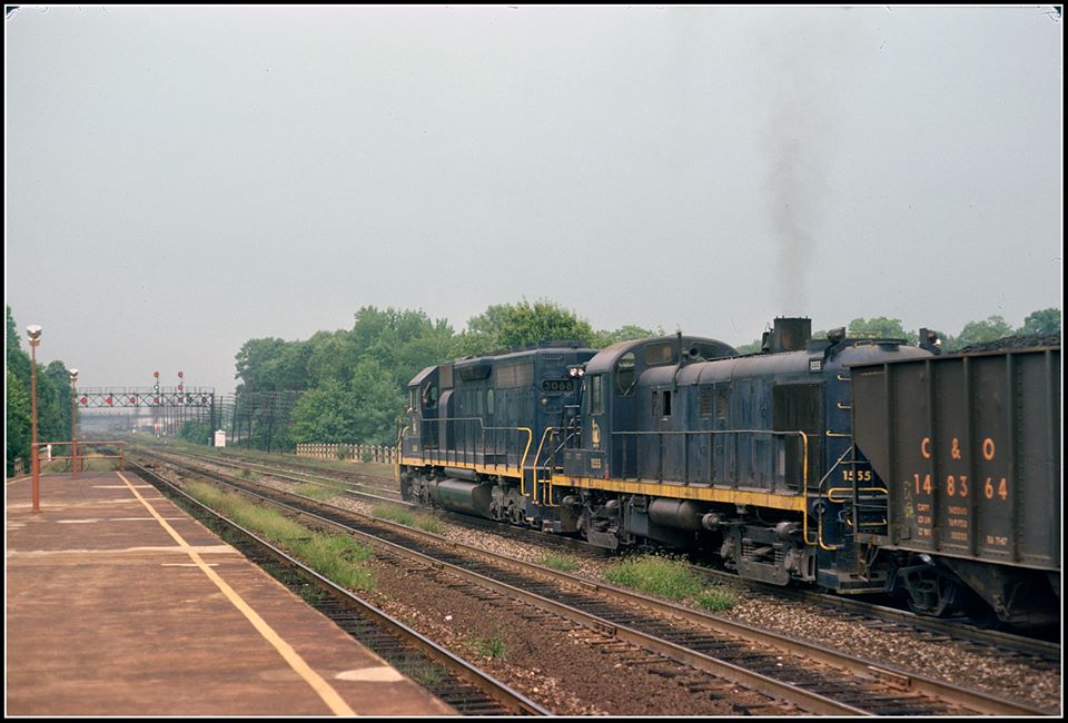 Central Railroad of New Jersey ALCO RS3 1555 at Cranford, NJ - ARHS Digital Archive