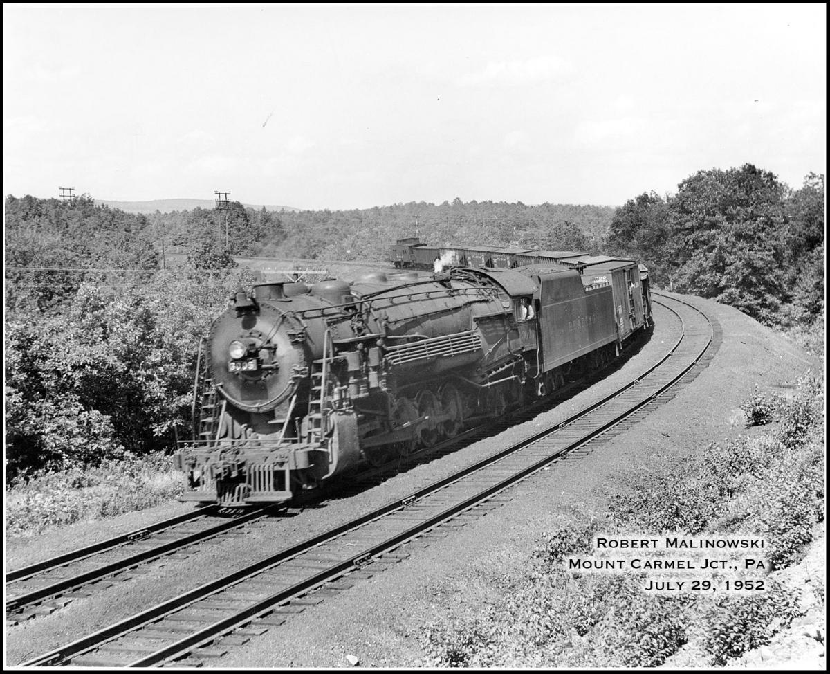 Reading RDG 2-10-2 K-1sa 3005 at Kulpmont, PA - ARHS Digital Archive