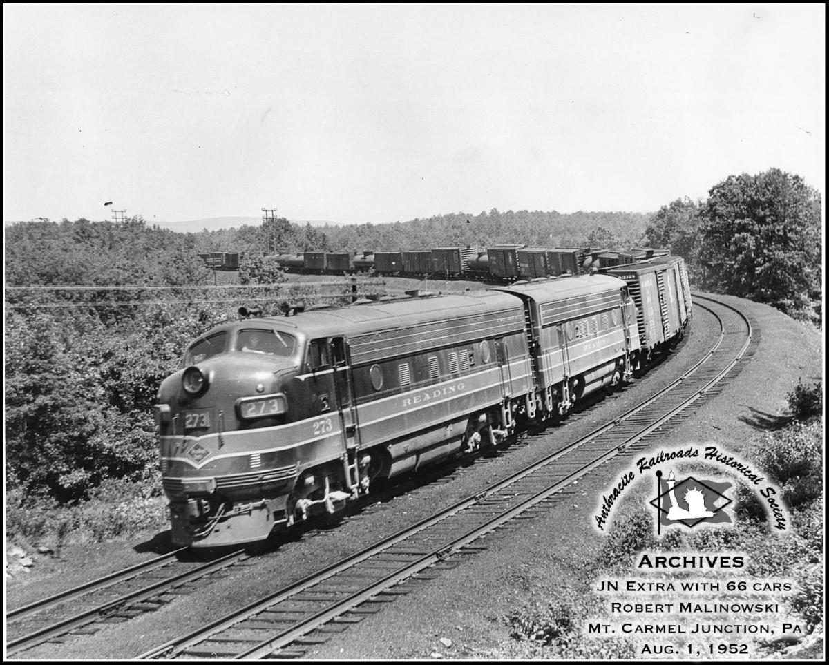 Reading EMD F7A 273 at Kulpmont, PA - ARHS Digital Archive