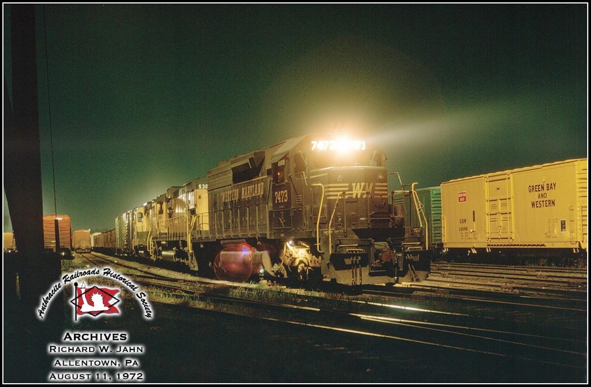 Western Maryland EMD SD40 7473 at Allentown, PA - ARHS Digital Archive