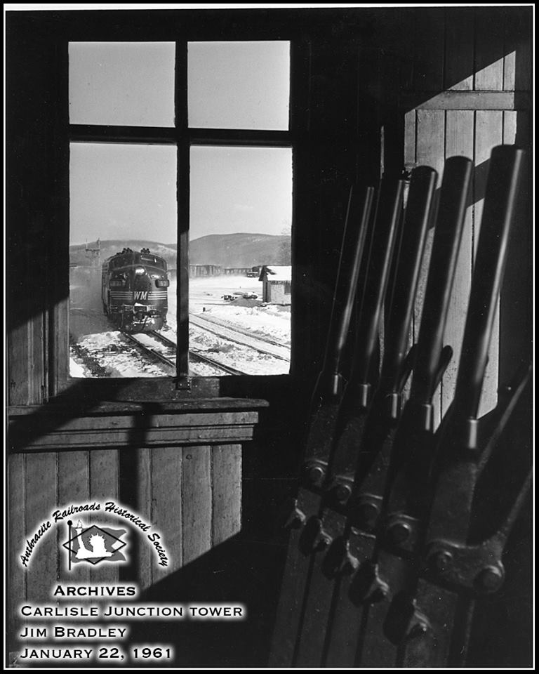 Western Maryland EMD F7A 63 at Carlisle, PA - ARHS Digital Archive