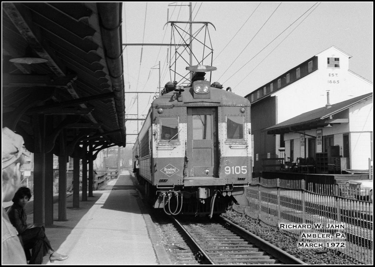 Reading Passenger 9105 at Ambler, PA - ARHS Digital Archive