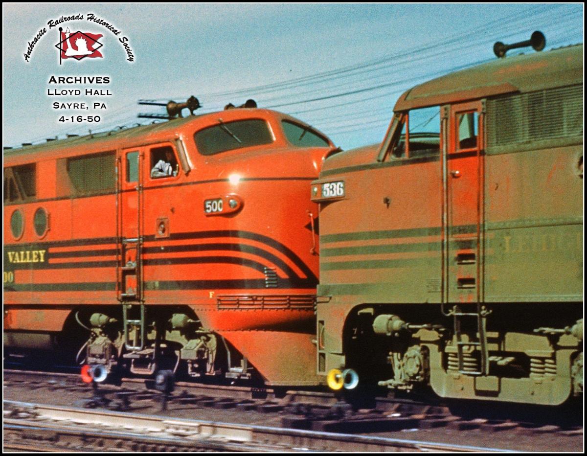 Lehigh Valley ALCO FA1 536 at Sayre, PA - ARHS Digital Archive