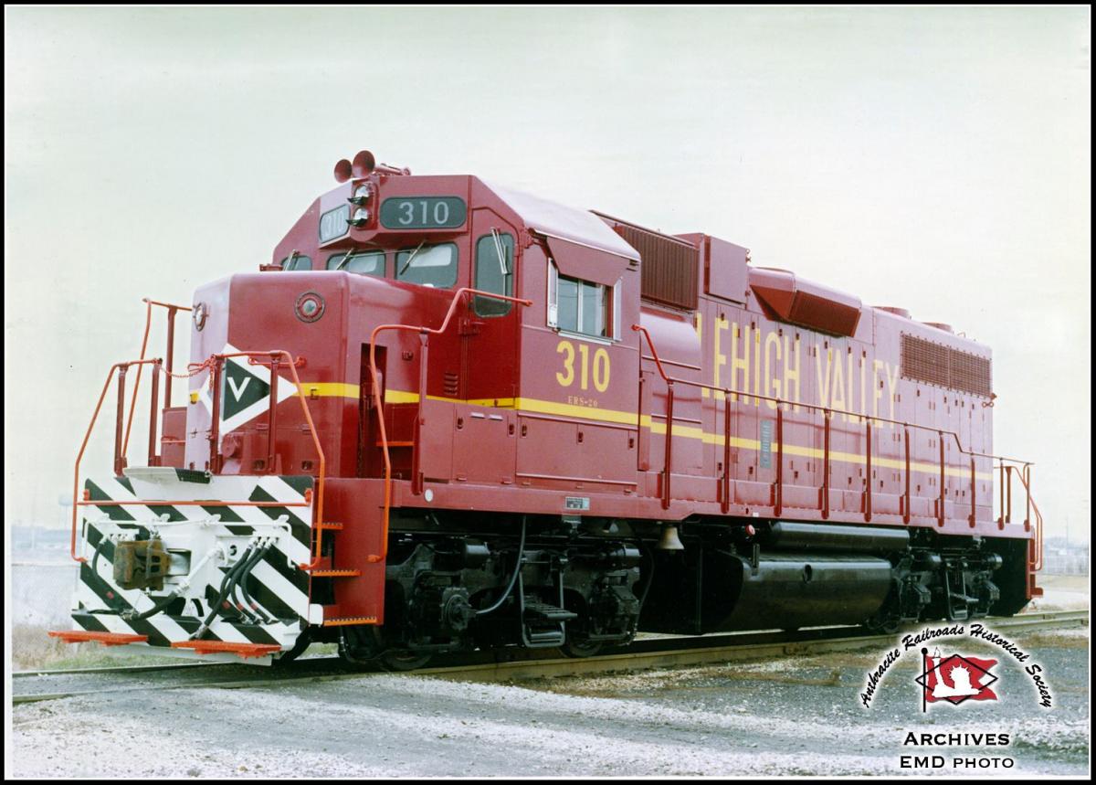 Lehigh Valley EMD GP38AC 310 at Unknown, US - ARHS Digital Archive
