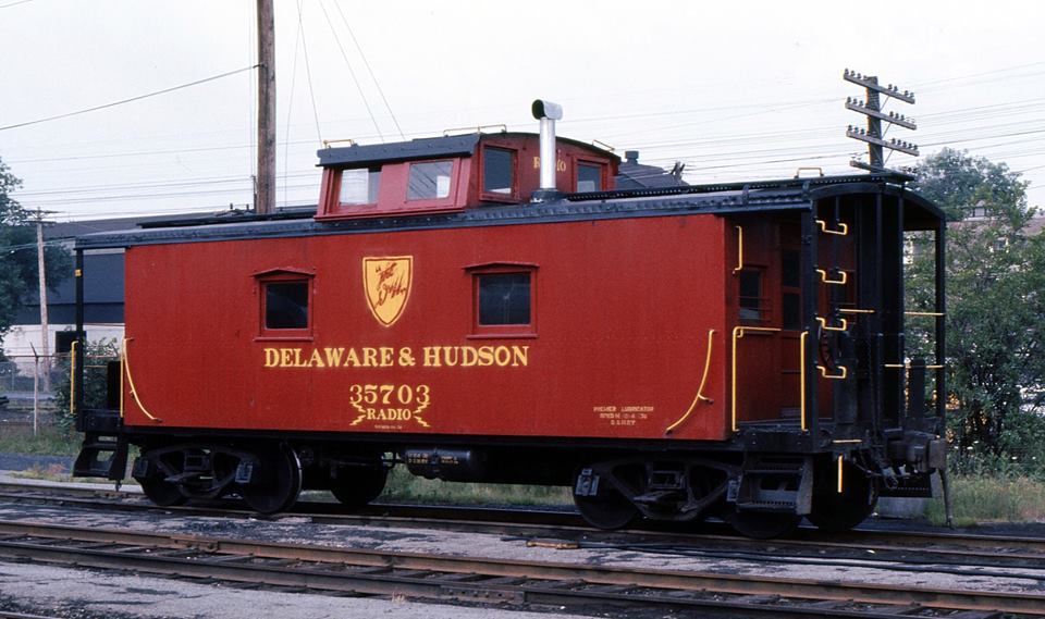 Delaware and Hudson Caboose 35703 at Colonie, NY - ARHS Digital Archive