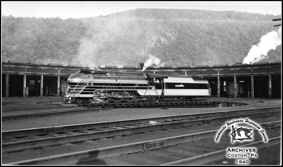 Lehigh Valley BLW 4-6-2 2101 at Coxton, PA - ARHS Digital Archive