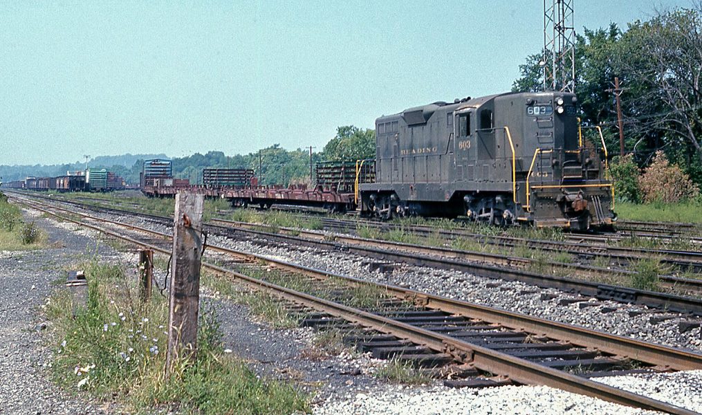 Reading EMD GP7 603 at King of Prussia, PA - ARHS Digital Archive