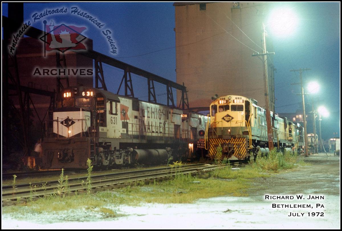 Lehigh Valley ALCO C628 631 at Bethlehem, PA - ARHS Digital Archive