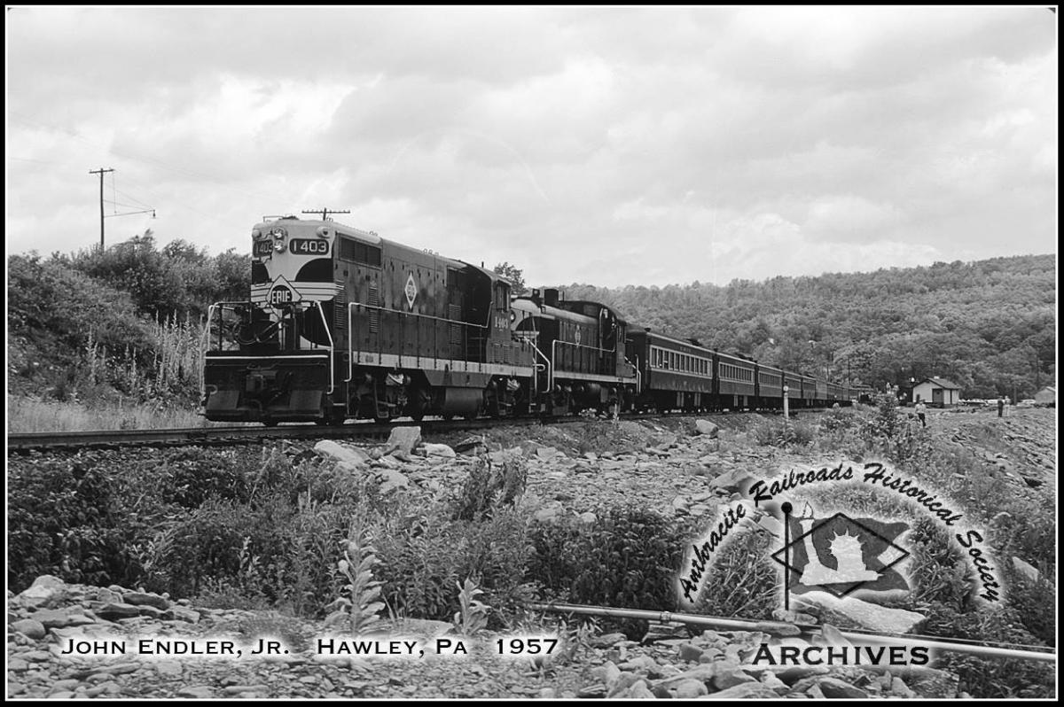 Erie EMD GP7 1403 at Hawley, PA - ARHS Digital Archive