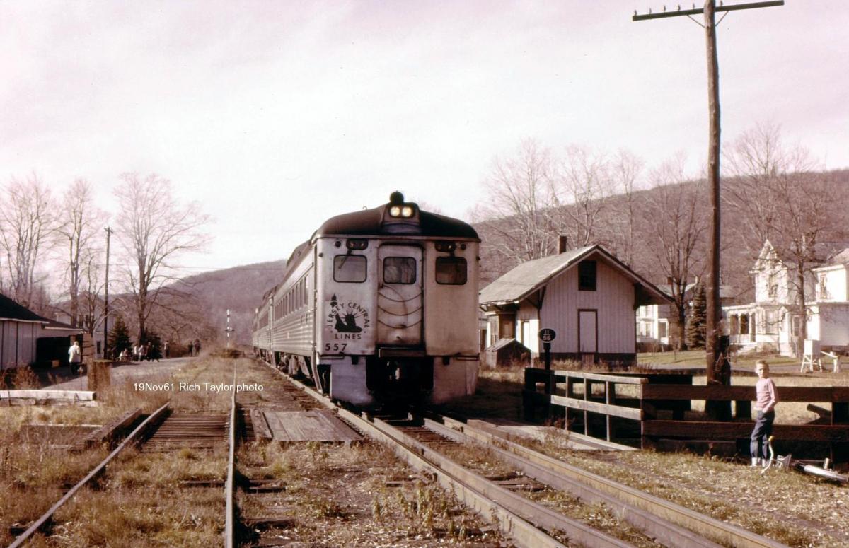 Central Railroad of New Jersey Budd RDC-1 557 at Long Valley, NJ - ARHS Digital Archive
