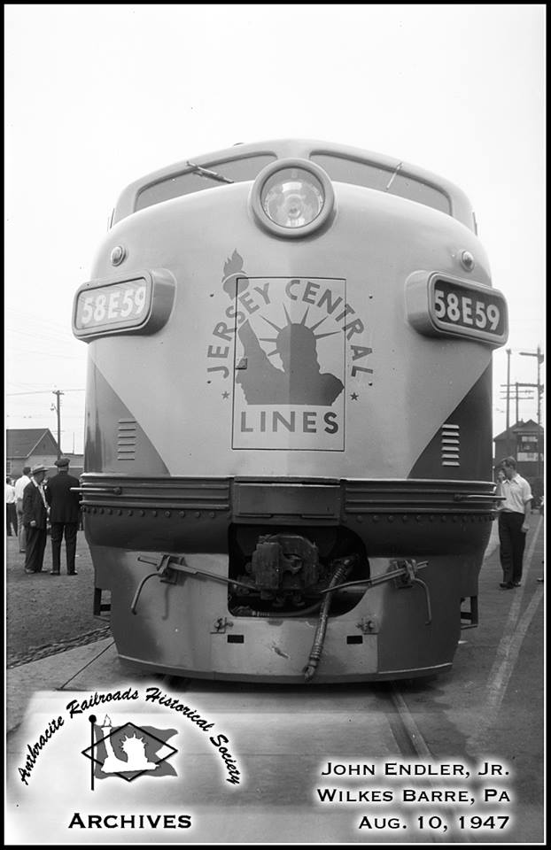 Central Railroad of New Jersey EMD F3A 58 at Wilkes-Barre, PA - ARHS Digital Archive