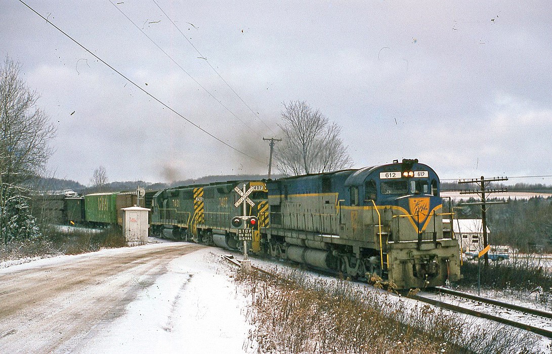 Delaware and Hudson ALCO C628 612 at Sanitaria, NJ - ARHS Digital Archive