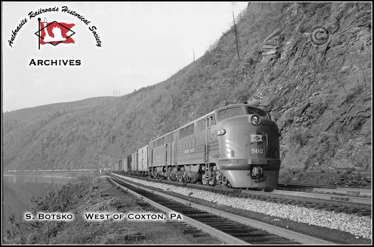 Lehigh Valley EMD FTA 502 at Coxton, PA - ARHS Digital Archive