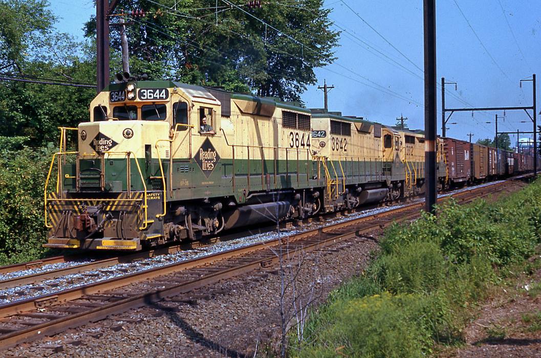 Reading EMD GP35 3644 at Lansdale, PA - ARHS Digital Archive