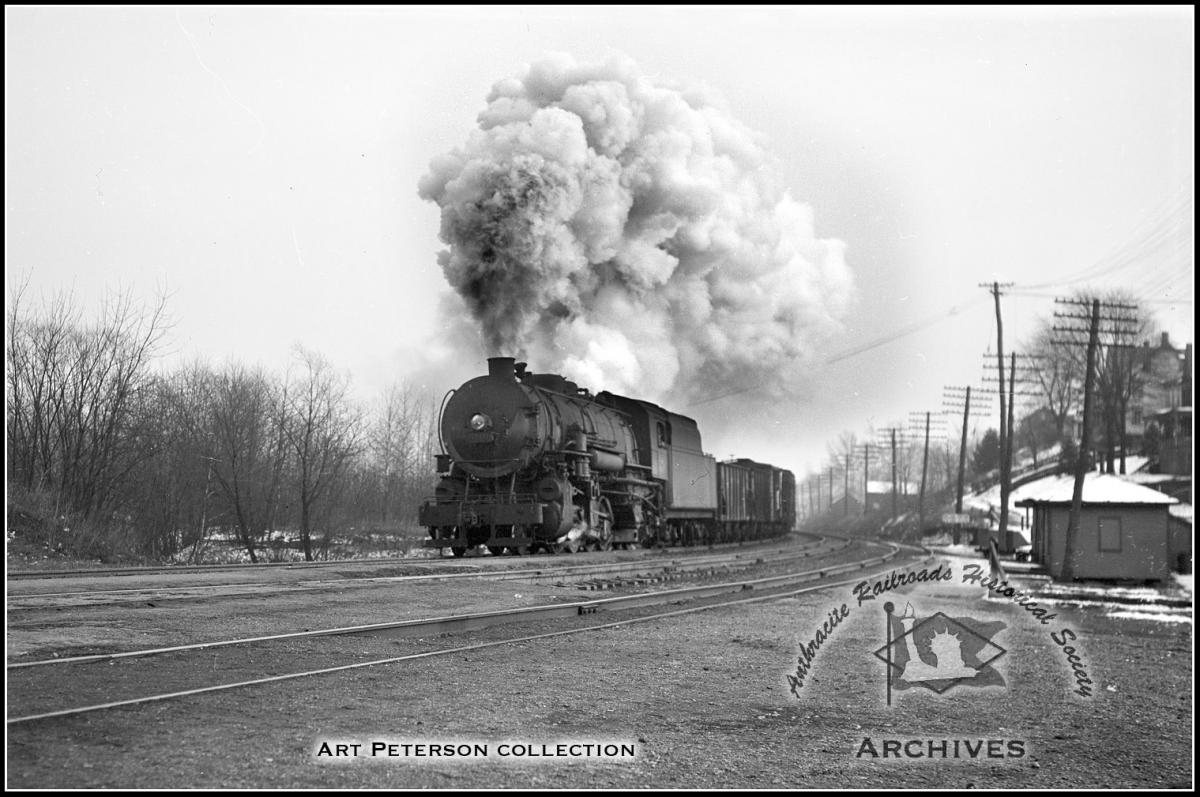 Lehigh Valley ALCO 2-8-2 489 at Slatington, PA - ARHS Digital Archive