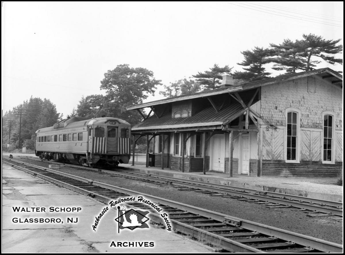Pennsylvania-Reading Seashore Lines Budd RDC-1  at Glassboro, NJ - ARHS Digital Archive