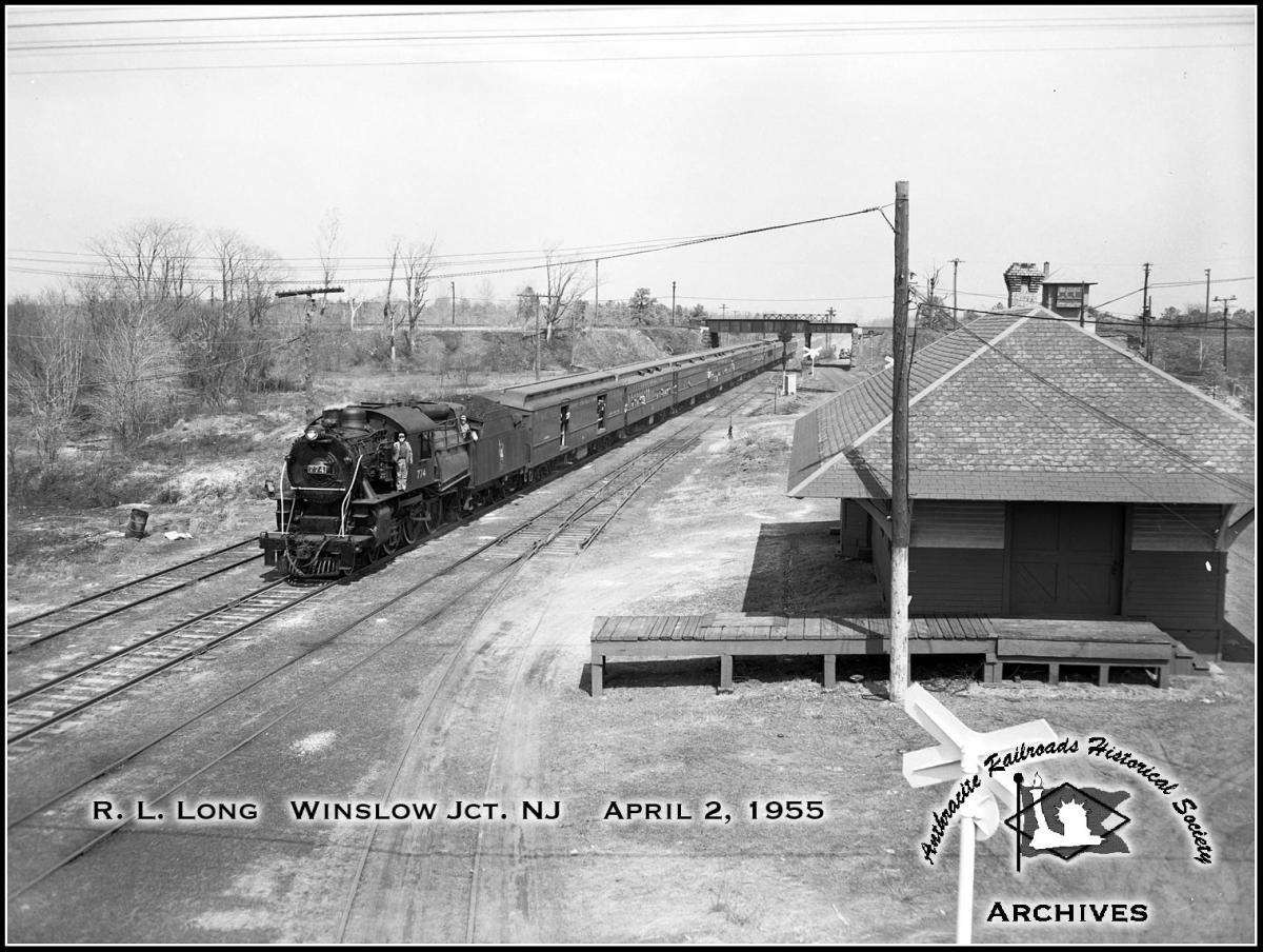 Central Railroad of New Jersey BLW 4-4-0 774 at Hammonton, NJ - ARHS Digital Archive
