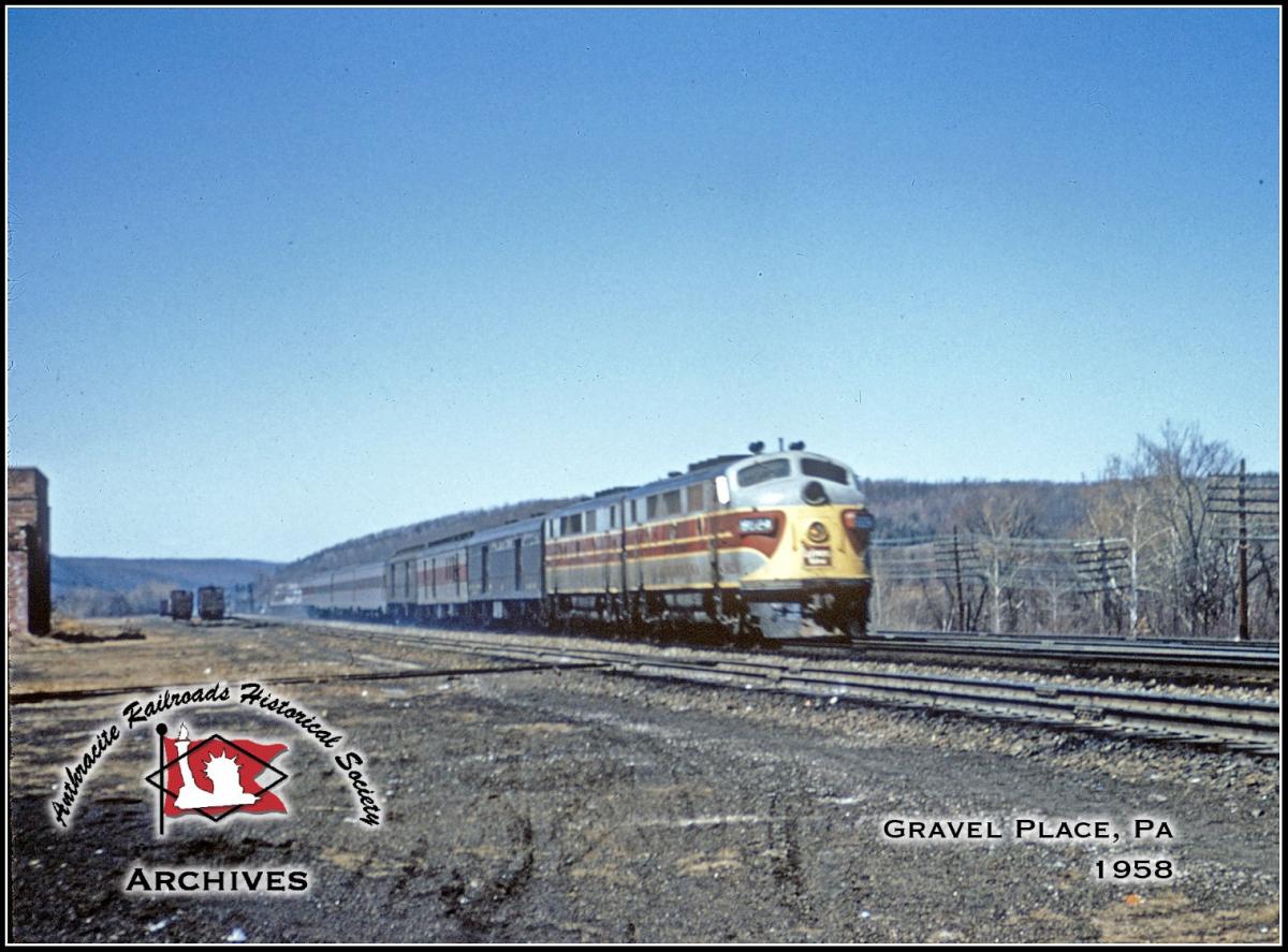 Delaware, Lackawanna and Western EMD F3A 802 at Gravel Place, PA - ARHS Digital Archive