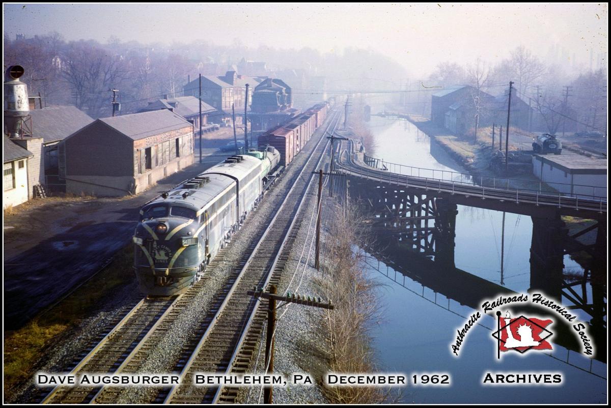 Central Railroad of New Jersey EMD F3A 54 at Bethlehem, PA - ARHS Digital Archive