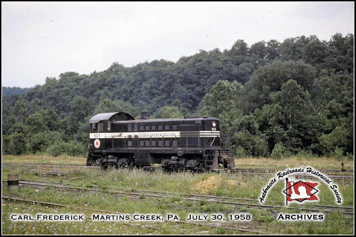 Lehigh and New England ALCO S2 613 at Martins Creek, PA - ARHS Digital Archive