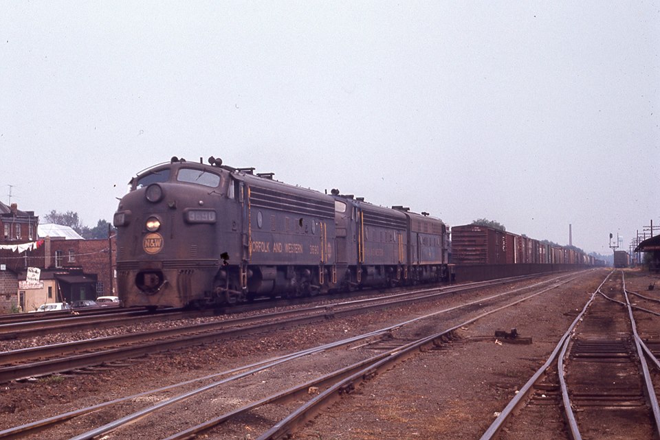 Norfolk and Western EMD F7A 3690 at Bound Brook, NJ - ARHS Digital Archive