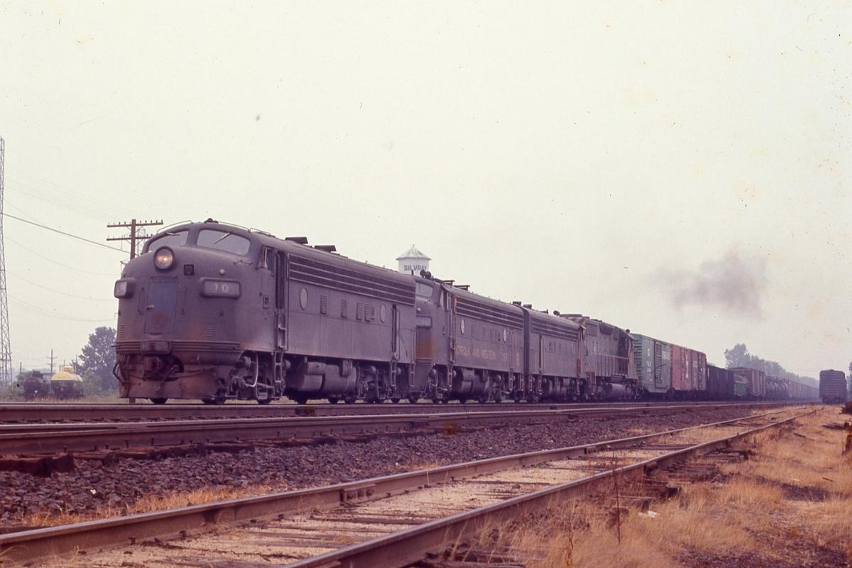 Central Railroad of New Jersey EMD F7A 10 at Bound Brook, NJ - ARHS Digital Archive