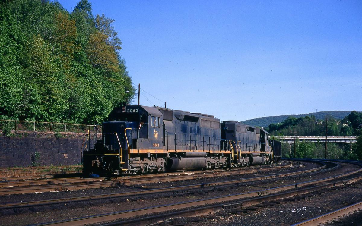 Central Railroad of New Jersey EMD SD40 3062 at Jim Thorpe, PA - ARHS Digital Archive