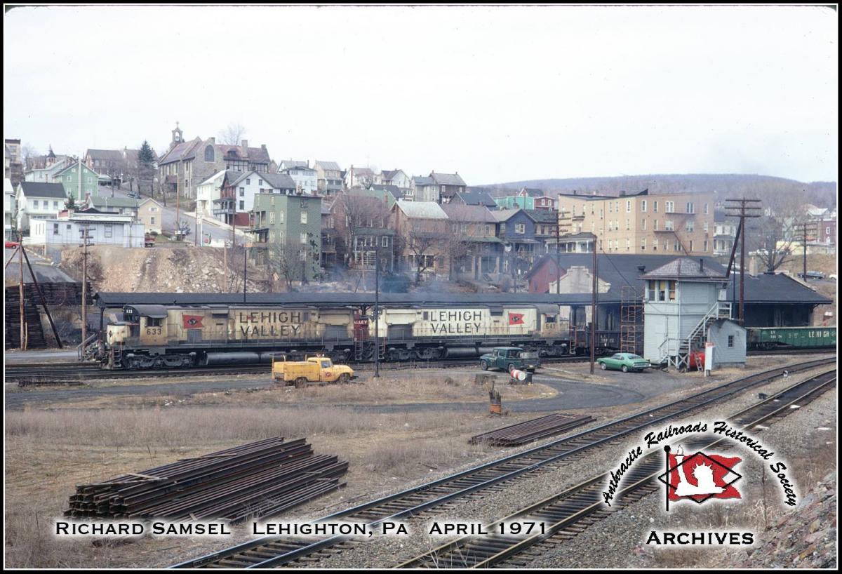 Lehigh Valley ALCO C628 633 at Lehighton, PA - ARHS Digital Archive