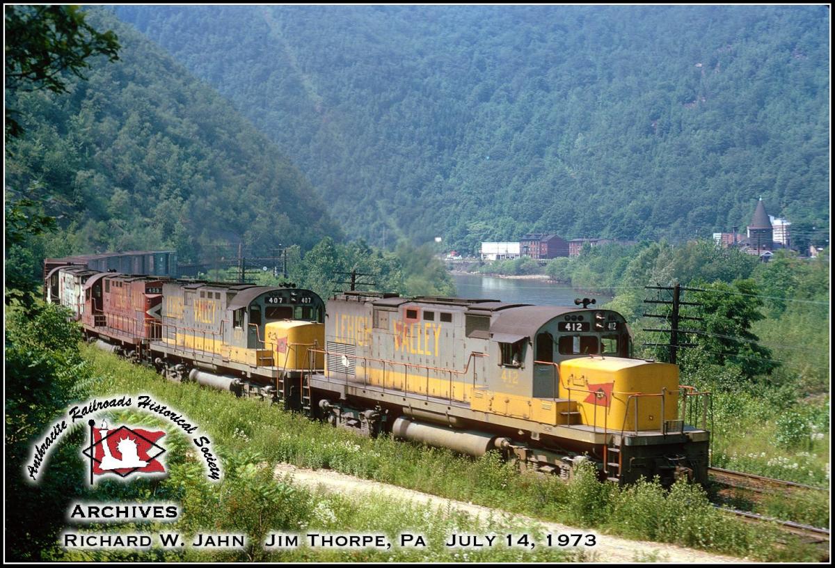 Lehigh Valley ALCO C420 412 at Jim Thorpe, PA - ARHS Digital Archive