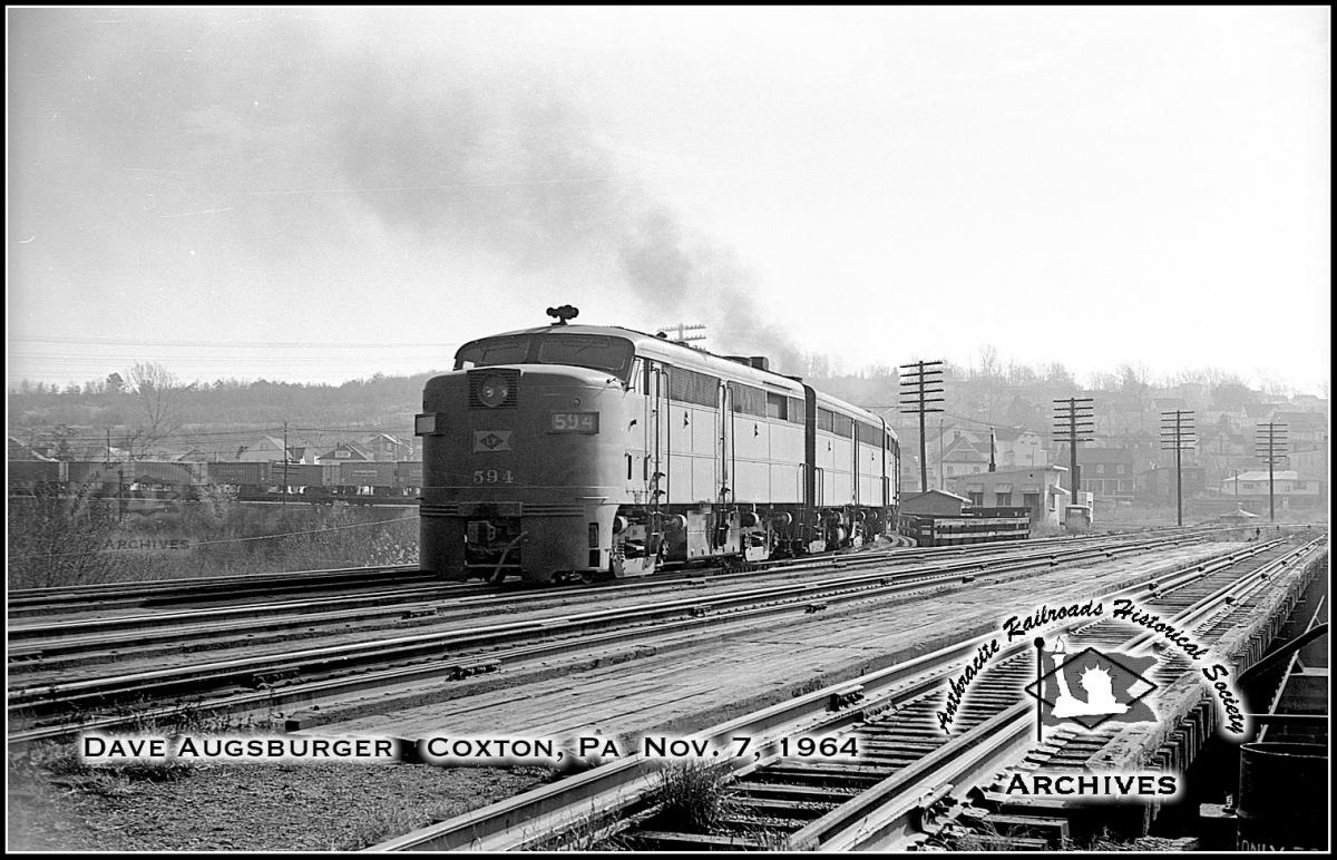 Lehigh Valley ALCO FA2 594 at Coxton, PA - ARHS Digital Archive
