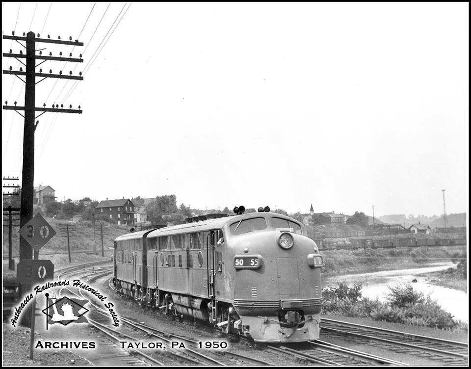 Central Railroad of New Jersey EMD F3A 50 at Taylor, PA - ARHS Digital Archive