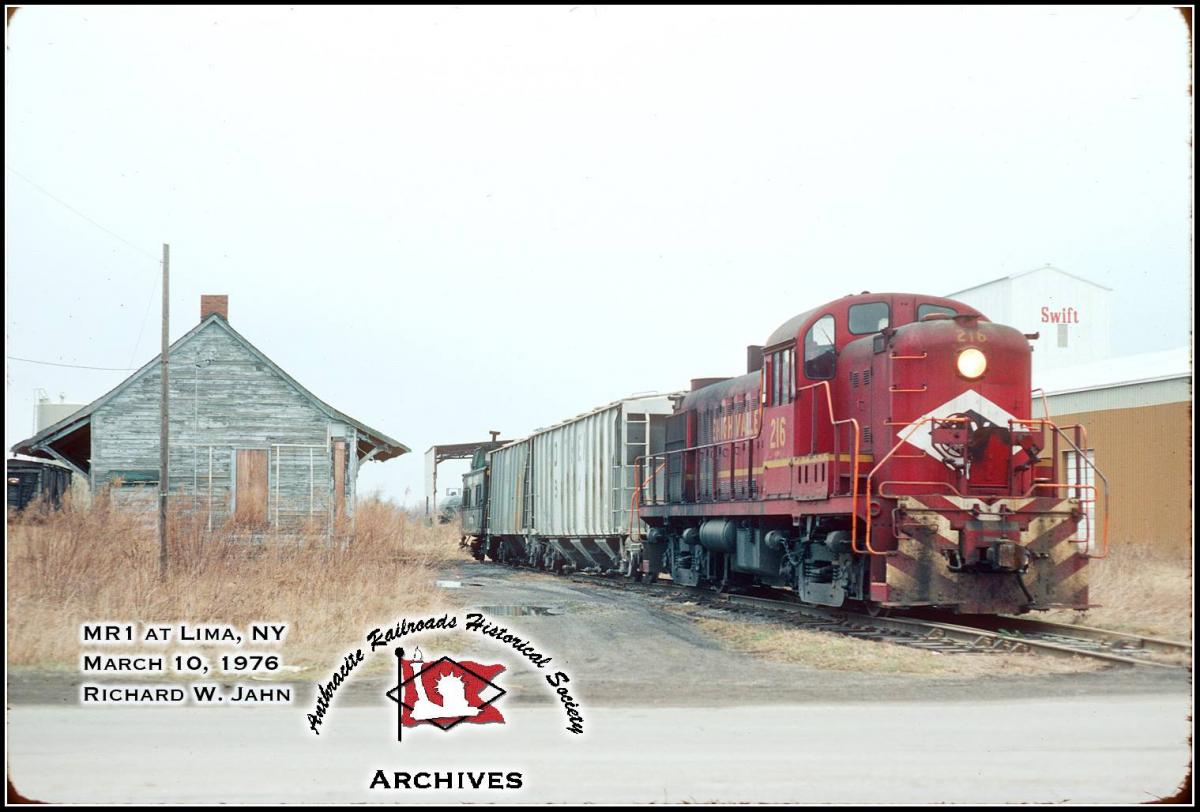 Lehigh Valley ALCO RS3 216 at Lima, NY - ARHS Digital Archive