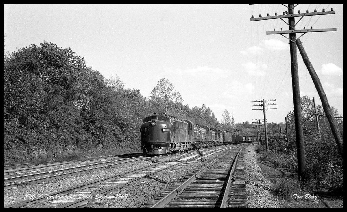 Central Railroad of New Jersey EMD F3A 50 at Northampton, PA - ARHS Digital Archive