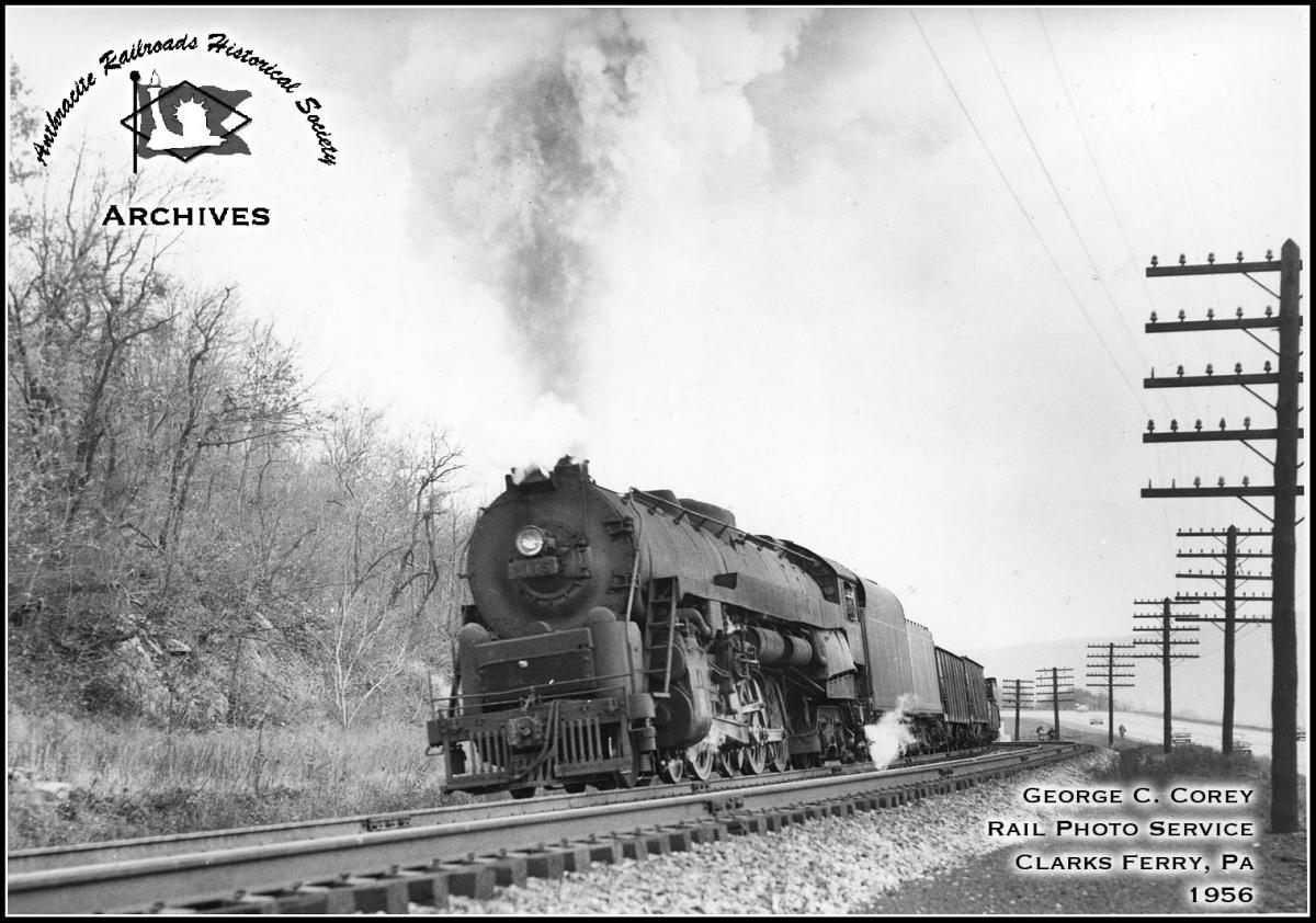 Reading RDG 4-8-4 T-1 2115 at Dauphin, PA - ARHS Digital Archive