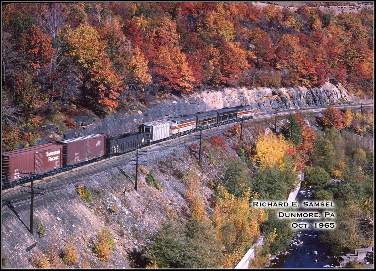 Erie Lackawanna EMD F7A  at Dunmore, PA - ARHS Digital Archive