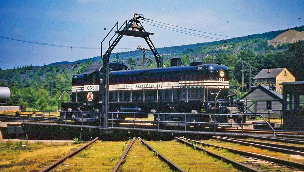 Lehigh and New England ALCO RS2 659 at Tamaqua, PA - ARHS Digital Archive