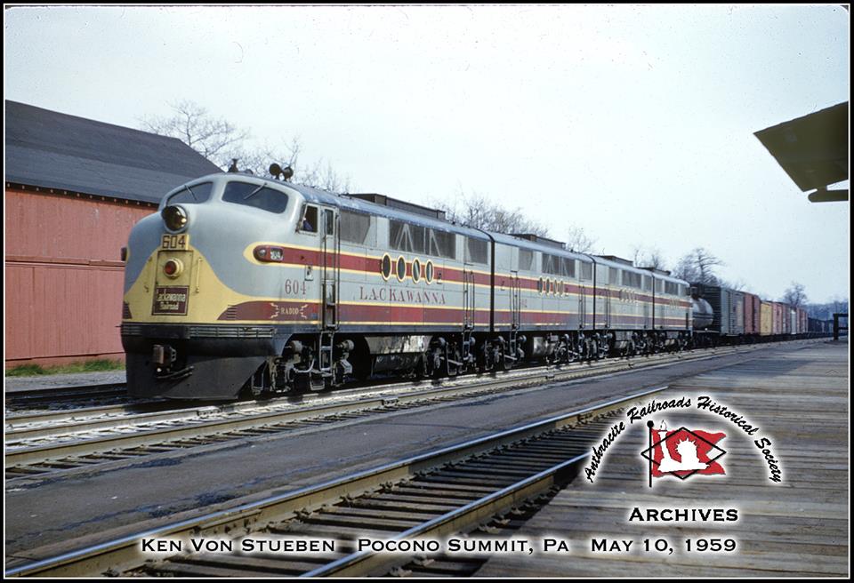 Delaware, Lackawanna and Western EMD FTA 604 at Pocono Summit, PA - ARHS Digital Archive