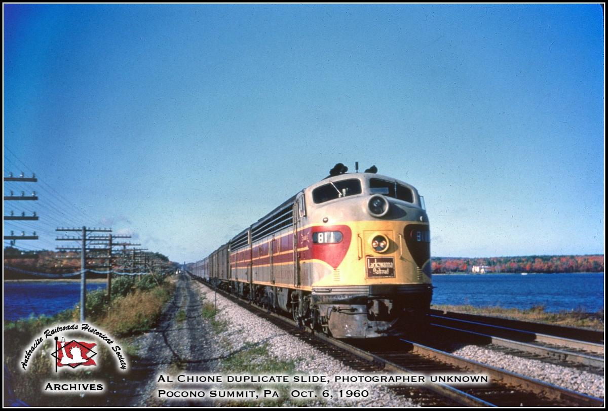 Delaware, Lackawanna and Western EMD E8A 811 at Pocono Summit, PA - ARHS Digital Archive
