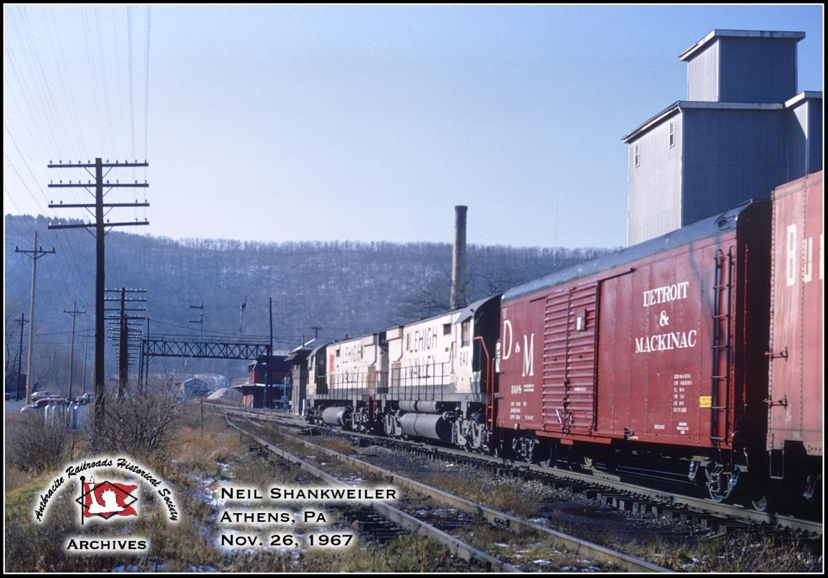 Lehigh Valley ALCO C628 640 at Athens, PA - ARHS Digital Archive