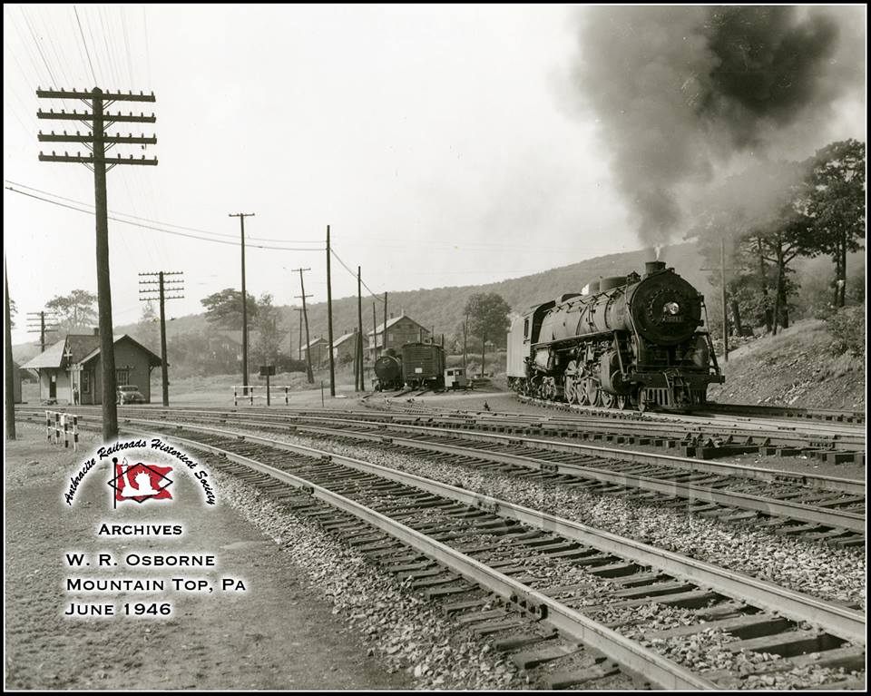 Lehigh Valley ALCO 4-8-4 5211 at Mountain Top, PA - ARHS Digital Archive