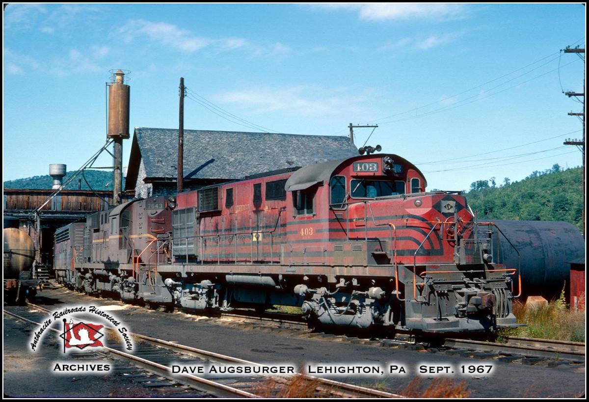 Lehigh Valley ALCO RS11 403 at Lehighton, PA - ARHS Digital Archive