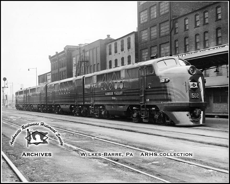 Lehigh Valley EMD FTA 502 at Wilkes-Barre, PA - ARHS Digital Archive