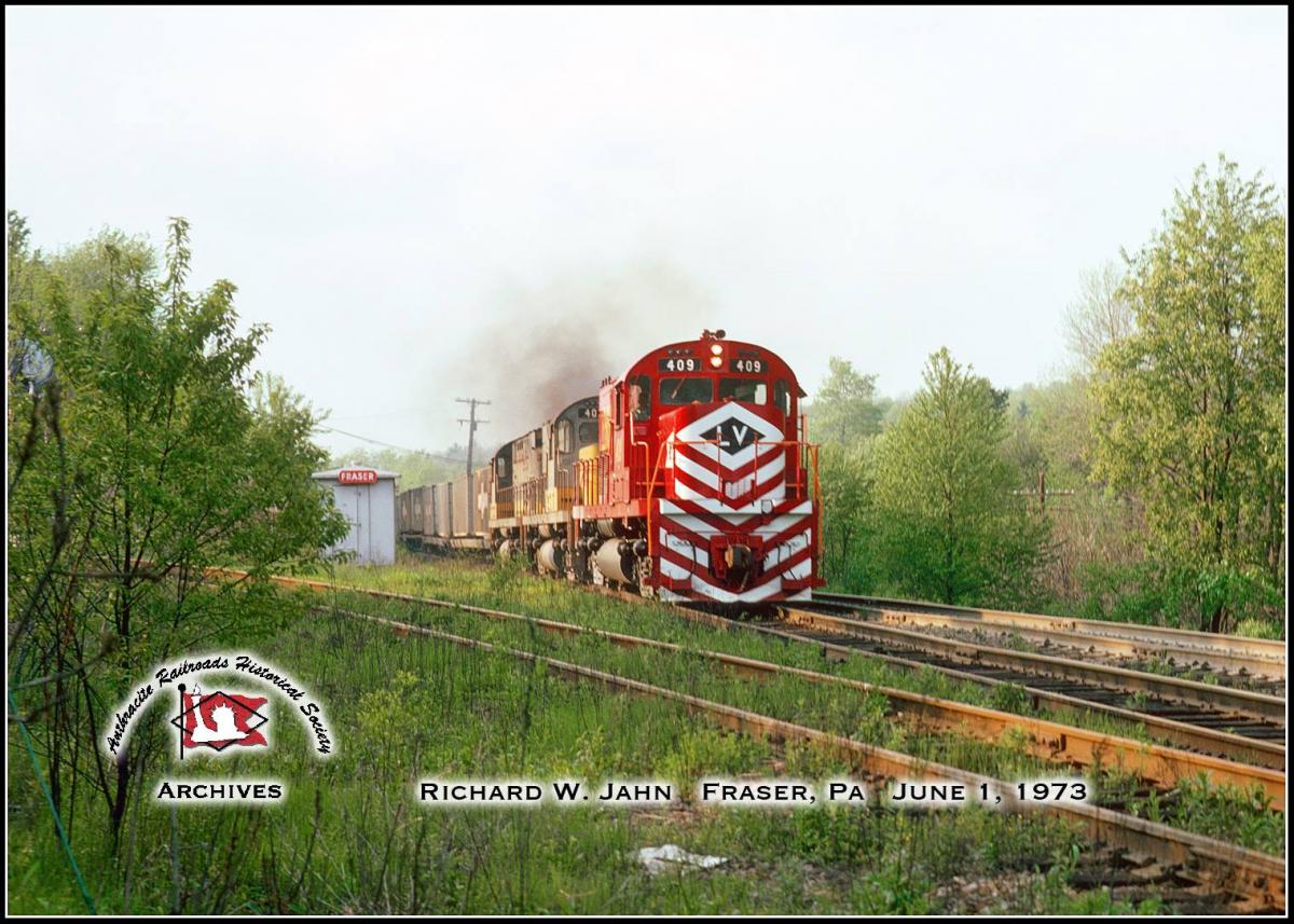 Lehigh Valley ALCO C420 409 at Fraser, PA - ARHS Digital Archive