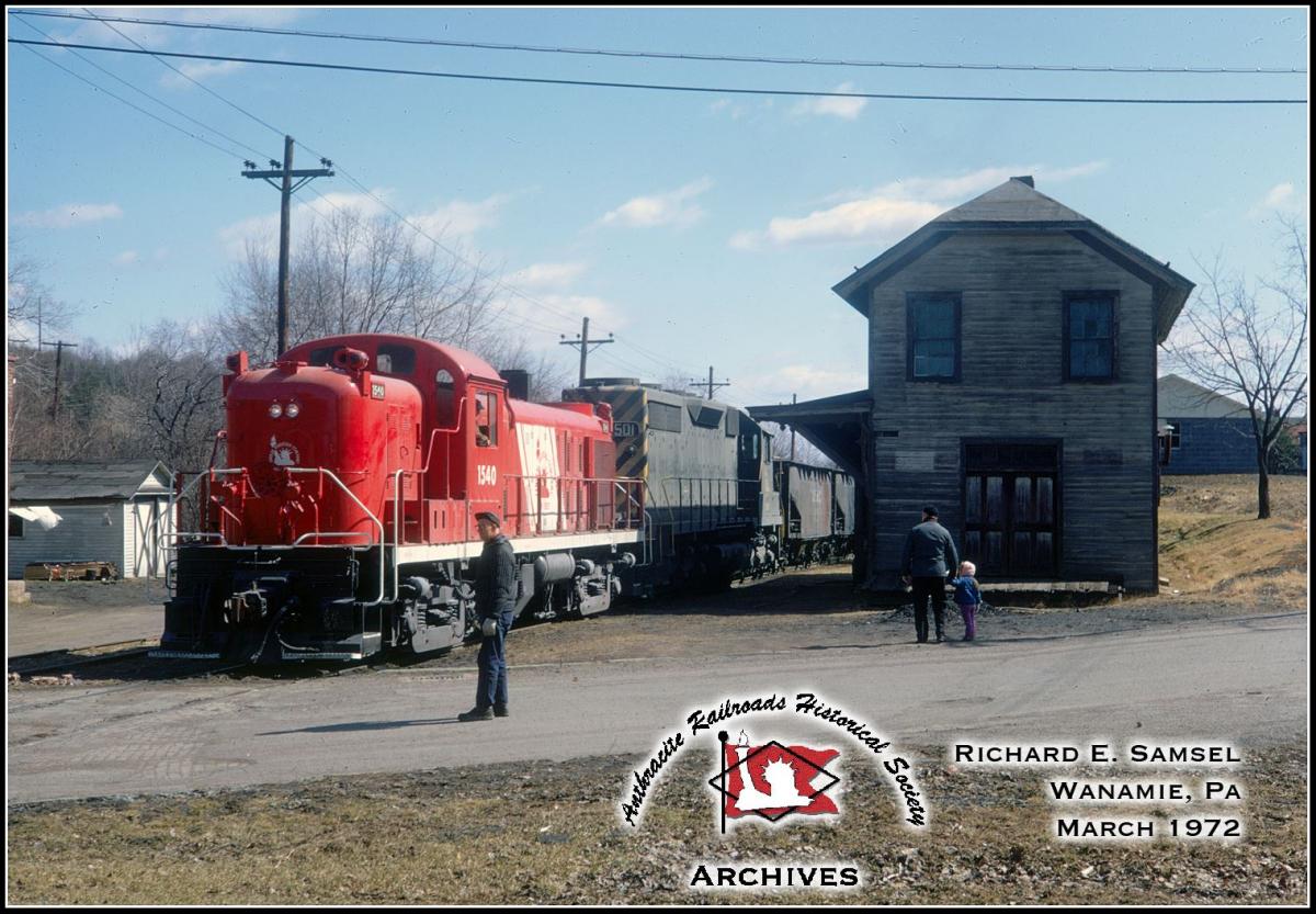 Central Railroad of New Jersey ALCO RS3 1540 at Wanamie, PA - ARHS Digital Archive
