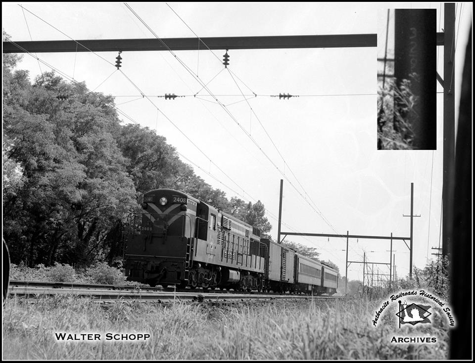 Central Railroad of New Jersey FM H24-66 2408 at Ewing Township, NJ - ARHS Digital Archive