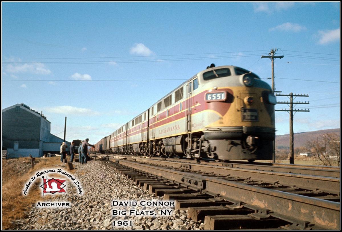 Erie Lackawanna EMD F3A 6551 at Big Flats, NY - ARHS Digital Archive