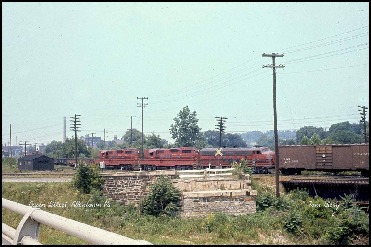Lehigh Valley EMD GP9  at Allentown, PA - ARHS Digital Archive